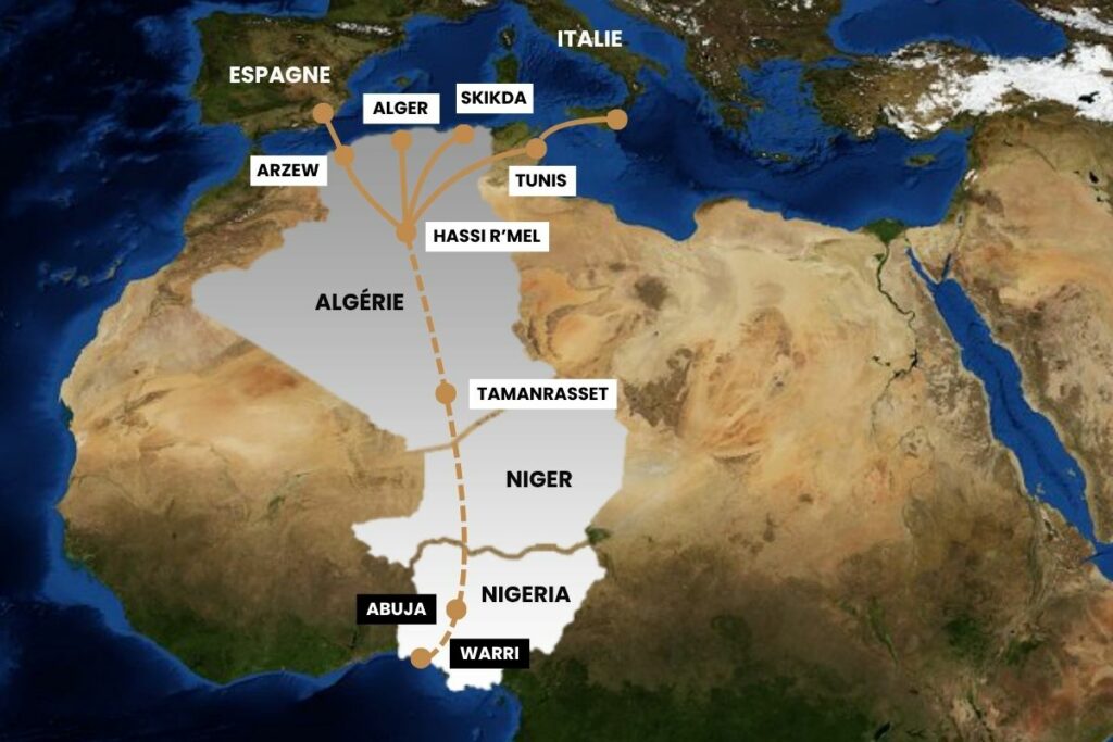 Travaux trançon du Gazoduc transsaharien Algérie, Niger, Nigeria