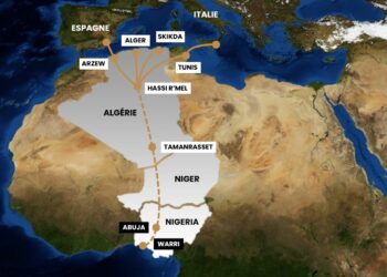 Travaux trançon du Gazoduc transsaharien Algérie, Niger, Nigeria