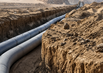 Le projet Sud-Sud en Algérie prévoit un réseau de transfert d'eau de 1 300 kilomètres reliant Béchar, Béni Abbès et Tindouf.