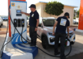 Bornes de recharge pour véhicules électriques fabriquées par la SAIEG, filiale de Sonelgaz, avant leur exportation vers le Portugal.