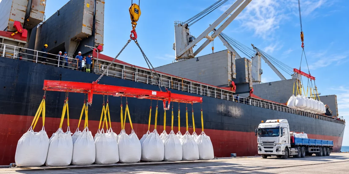 Ciment algérien aux États-Unis exporté par Biskria Ciment depuis Annaba