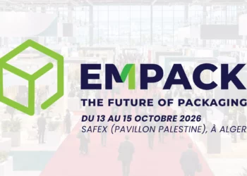 Visuel officiel du salon Empack Algeria 2026, consacré aux technologies de l'emballage à Alger.
