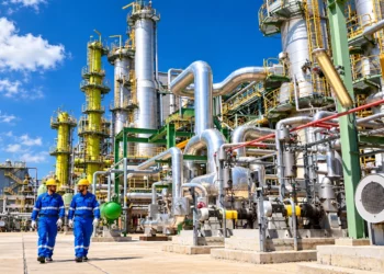 Installations industrielles illustrant les projets pétrochimiques à Arzew et Skikda en Algérie