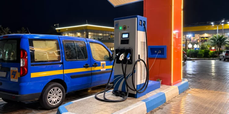 Bornes de recharge pour véhicules électriques de SAIEG, filiale de Sonelgaz, illustrant ses exportations vers l'Europe