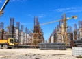 Chantier de l'usine de pneus à Oran, dans la zone industrielle de Tafraoui